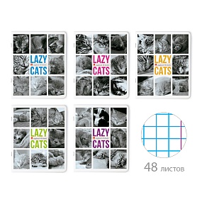 Тетрадь общая Альт®
А5 (165 х 203 мм)
"ЛЕНИВЫЕ КОТЯТА" 48 л., клетка
Арт. 7-48-416
обложка в ассортименте