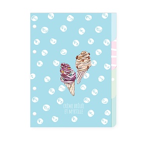 КОМПЛЕКТ РАЗДЕЛИТЕЛЕЙ ДЛЯ ТЕТРАДИ НА КОЛЬЦАХ  А5, 4 Л. "МОРОЖЕНОЕ"
Арт. 7-50-473/11