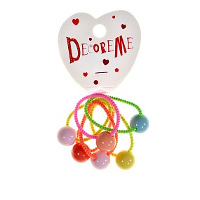 РЕЗИНКА ДЛЯ ВОЛОС "ДИСКОТЕКА" 6 ШТ, МИКС 
Арт. 2-713/18