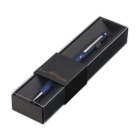 Ручка шариковая автоматическая BrunoVisconti®
"PALERMO" цвет корпуса темно-синий
0.7 мм, синий, в картонном черном  футляре
Арт. 20-0250/324