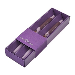 НАБОР ИЗ 2-Х РУЧЕК "HappyClick. Кофемания. Чизкейк" ШАРИКОВАЯ 0.5 ММ, СИНЯЯ (сиреневый футляр)
Арт. 20-0241/5252