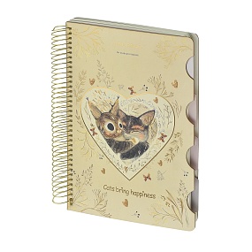 ЗАПИСНАЯ КНИЖКА "ART JOURNAL" B5,120 Л. НА СПИРАЛИ, С РАЗДЕЛИТЕЛЯМИ "LOVE ME"
Арт. 3-819/07