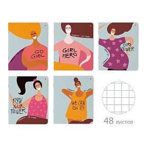 Тетрадь общая Альт®
А5 (165 х 203 мм)
"ДЕВУШКА  УЛЫБКА" 48 л., клетка
Арт. 7-48-1067
обложка в ассортименте