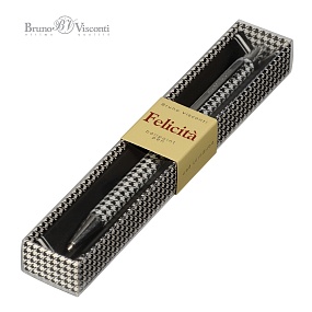 Ручка шариковая автоматическая BrunoVisconti®
0.7 мм, синяя,
Felicita «МОДНЫЙ ПАТТЕРН»                 
металлический корпус, в футляре
Арт. 20-0263/09                               