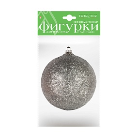 ПЕНОПЛАСТОВЫЕ ФИГУРКИ. ШАРЫ С ГЛИТТЕРОМ, СЕРЕБРО.  Ø 120 ММ, 1 ШТ. 
Арт. 2-806/08