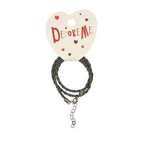 ШНУРОК С ЗАСТЕЖКОЙ ИЗ ЭКОКОЖИ ПЛЕТЕНЫЙ КРУГЛЫЙ,  Ø 3 ММ,  1 ШТ, 41 СМ, 3 ЦВЕТА 
Арт. 2-155/17