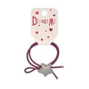 РЕЗИНКА ДЛЯ ВОЛОС "НЕЖНАЯ ЗВЕЗДОЧКА" 1 ШТ, 3 ЦВЕТА 
Арт. 2-712/169