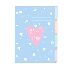 КОМПЛЕКТ РАЗДЕЛИТЕЛЕЙ ДЛЯ ТЕТРАДИ НА КОЛЬЦАХ  А5, 4 Л. MY LOVE
7-50-473/05