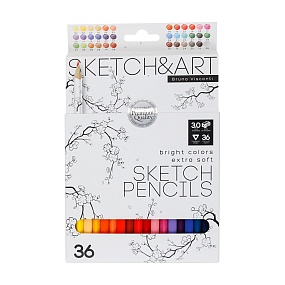 Карандаши цветные BrunoVisconti®
36  цветов, грифель 3 мм
Sketch&Art
Арт. 30-0153