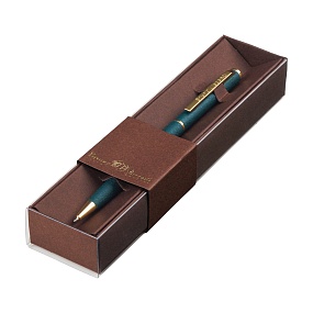 Ручка шариковая автоматическая BrunoVisconti®
"PALERMO" цвет корпуса зеленый
0.7 мм, синий, в картонном коричневом  футляре
Арт. 20-0250/331