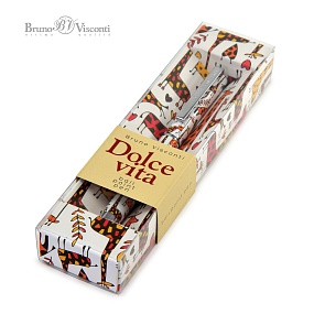 Ручка BrunoVisconti®
шариковая автоматическая, 0.7 мм
синяя, Dolce Vita «ЖИРАФЫ»
 в футляре, металлический корпус
Арт. 20-0252/06