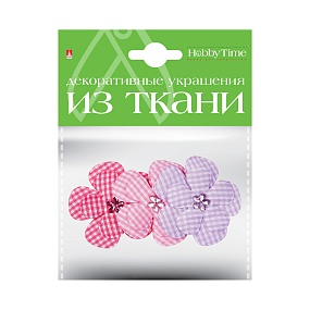 ДЕКОР ИЗ ТКАНИ, НАБОР №9  "ЦВЕТЫ 3D" ( 4 ВИДА ) 
Арт. 2-159/05