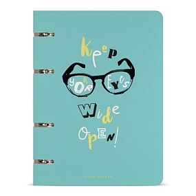 Тетрадь со сменным блоком BrunoVisconti®
А5 (162 х 212 мм.)
"KEEP YOUR EYES WIDE OPEN" 80л., в точку
Арт. 7-80-631/03