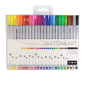 Набор BrunoVisconti®
из 24-х капиллярных ручек
0.4 мм, ассорти
Sketch&Art "Fineliner"
Арт. 36-0013