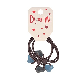 РЕЗИНКА ДЛЯ ВОЛОС "ГОЛУБЫЕ СЕРДЕЧКИ" 2 ШТ, 1 ВИД 
Арт. 2-712/164