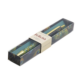 Ручка шариковая автоматическая BrunoVisconti®
"FELICITA" цвет корпуса multicolor
0.7 мм, в футляре "FAUNA.Павлины"
Арт. 20-0263/33