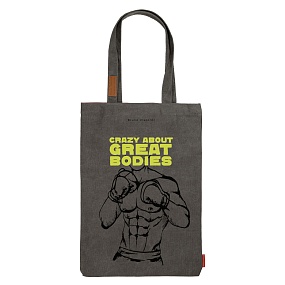 СУМКА-ШОППЕР С КАРМАНОМ, СЕРАЯ "GREAT BODIES" 35x47 cm
16-002-04/07