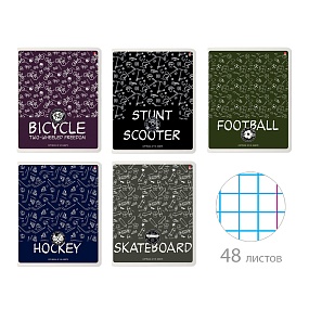 Тетрадь общая Альт®
А5 (165 х 203 мм)
"SPORT.PATTERN" 48 л., клетка
Арт. 7-48-1147
обложка в ассортименте