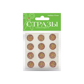 НАБОР САМОКЛЕЯЩИХСЯ СТРАЗ №96 "КРУГИ", 16 ММ, 4 ЦВ.
Арт. 2-344/05