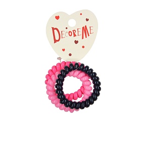 РЕЗИНКА ДЛЯ ВОЛОС СПИРАЛЬНАЯ ЦВЕТНАЯ  3 ШТ МИКС 
Арт. 2-712/242