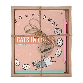 НАБОР ПОДАРОЧНЫЙ "CATS IN LOVE. В облаках" (ДВЕ ТЕТРАДИ И РУЧКА)
Арт. 7-48-1230-2/1
