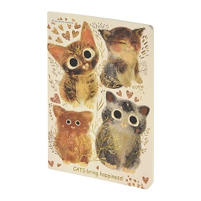 Тетрадь общая BrunoVisconti®
А5 (147 х 210 мм)
"КОТИКИ. СЧАСТЬЕ" 40 л., клетка
Арт. 7-40-001/146