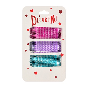 ЗАКОЛКА ДЛЯ ВОЛОС 4,5 СМ, 30 ШТ, 3 ЦВЕТА
Арт. 2-718/07