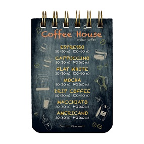 БЛОКНОТ НА ГРЕБНЕ «CUTE JOURNAL» A7, BV, 100 Л. "COFFEЕ HOUSE" ЛИНЕЙКА
Арт. 3-100-009/04