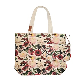 СУМКА-ШОППЕР С КАРМАНОМ И КОШЕЛЬКОМ - КОСМЕТИЧКОЙ "ПИОНЫ"
Арт. 16-006-01/03-2