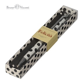 Ручка шариковая автоматическая BrunoVisconti®
0.7 мм, синяя,
Felicita «ГОРОШЕК»
металлический корпус, в футляре
 Арт. 20-0263/11                             