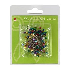 БУЛАВКИ ДЛЯ ШИТЬЯ. С ПЛАСТИКОВЫМИ ГОЛОВКАМИ. 0,7ММ Х 30ММ, 100 ШТ 
Арт. 2-684/02