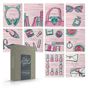 НАБОР ТЕМАТИЧЕСКИХ ТЕТРАДЕЙ СЕРИЯ "GIRLS ONLY" (коробка SOFT TOUCH серая) 
Арт. 7-48-1102/25