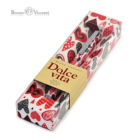 Ручка BrunoVisconti®
шариковая автоматическая, 0.7 мм
синяя,Dolce Vita «СЕРДЕЧКИ. ФАНТАЗИЯ» 
в футляре, металлический корпус
Арт. 20-0252/07