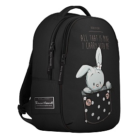 Рюкзак BrunoVisconti®
классический суперлегкий
черный с эргономичной спинкой
«КАРМАННЫЕ ЖИВОТНЫЕ.ЗАЙКА»
Арт. 12-008-058/02