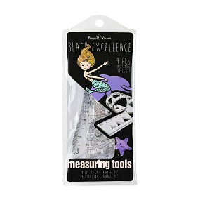 НАБОР ИЗМЕР. ИНСТРУМЕНТОВ ГИБКИЙ  (транспортир,линейка,два треугольника) "BLACK EXCELLENCE.РУСАЛКА"
Арт. 45-0022/03