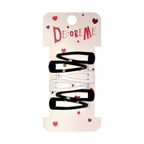 ЗАКОЛКА ДЛЯ ВОЛОС 4 СМ, 6 ШТ, 3 ЦВЕТА 
Арт. 2-718/36