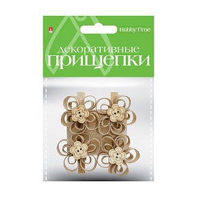 ДЕКОРАТИВНЫЕ ПРИЩЕПКИ. МЕШКОВИНА.  НАБОР №28
Арт. 2-360/28