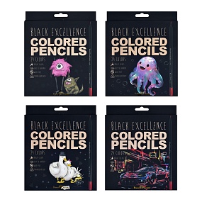 Карандаши BrunoVisconti®
цветные, 24 цвета, 4 вида 
BlackWoodColor
Арт. 30-0099
упаковка в ассортименте